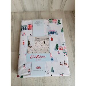 Cath Kidston London theme twin NEW bedsheet set Xmas home decor santa
